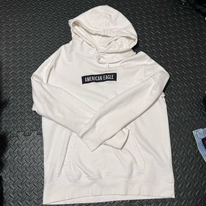 American Eagle All White Hoodie/Sweatshirt